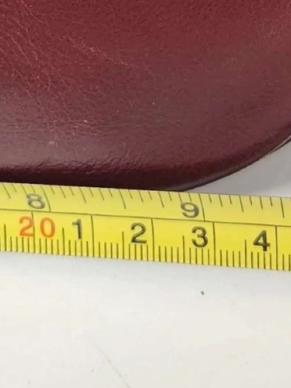 Vintage Leather Tote Bag with Wooden Handle - Oxblood